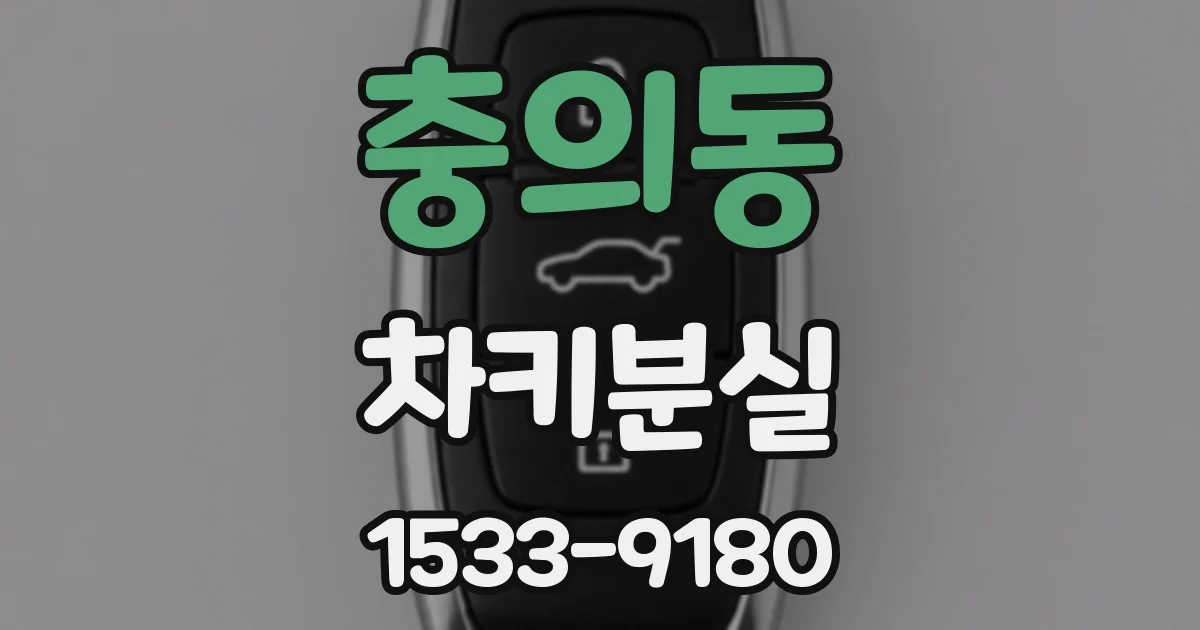 충의동 차키분실