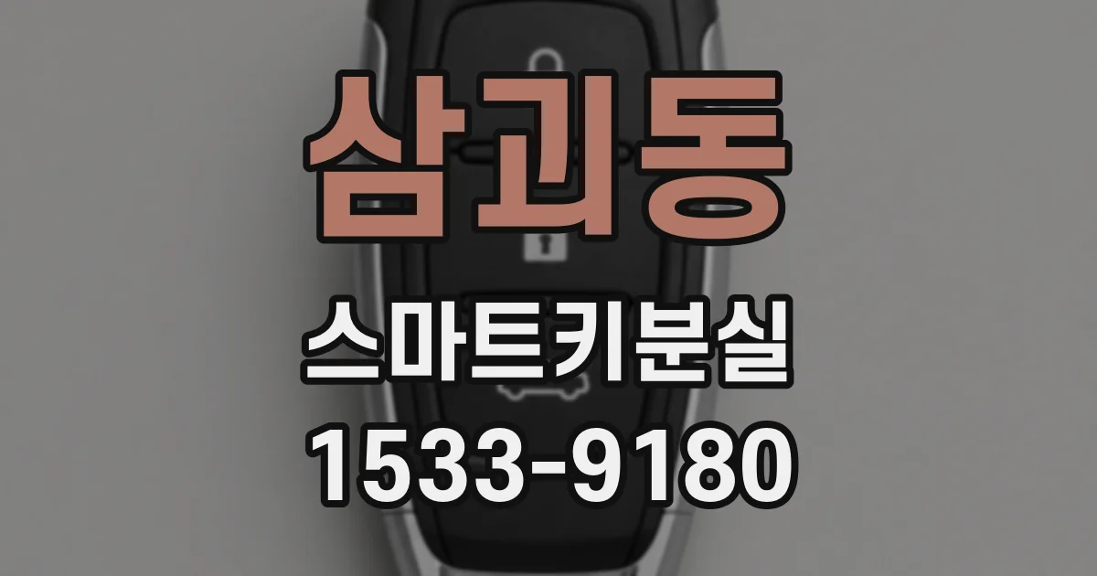 삼괴동 스마트키분실