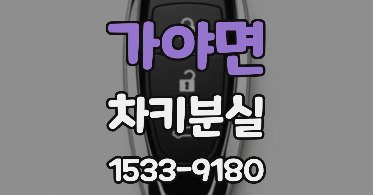 가야면 차키분실