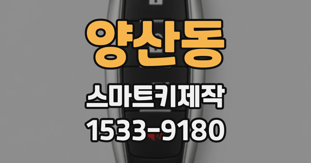양산동 스마트키제작