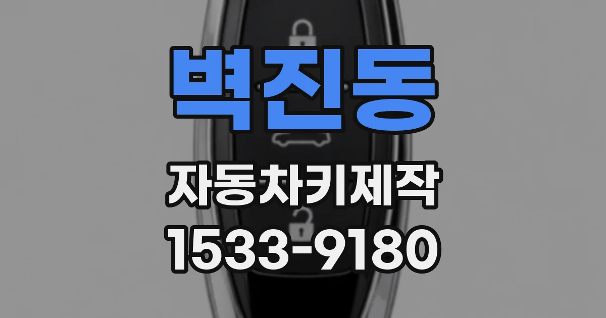 벽진동 자동차키제작