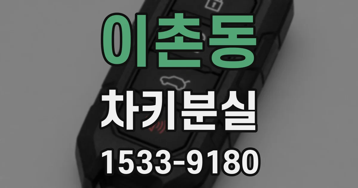 이촌동 차키분실