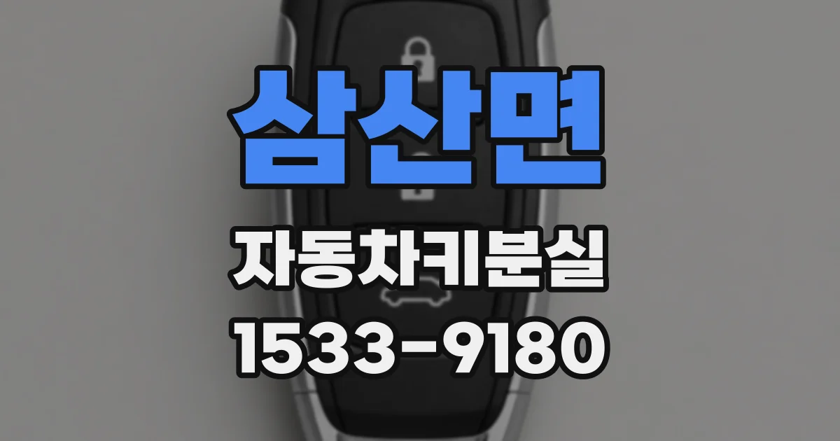 삼산면 자동차키분실