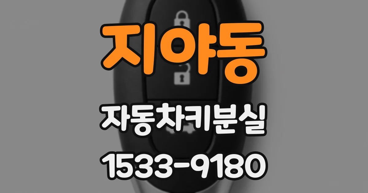 지야동 자동차키분실