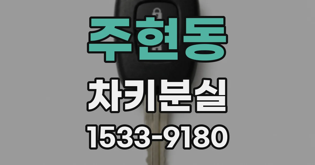 주현동 차키분실
