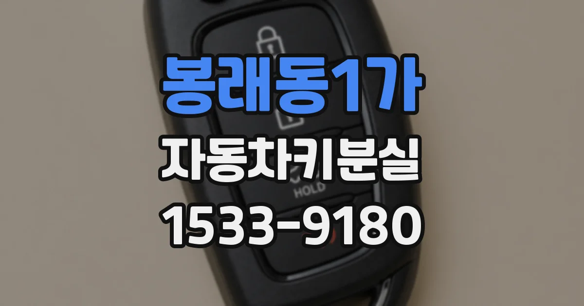 봉래동1가 자동차키분실