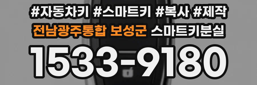 전남광주통합 보성군 스마트키분실