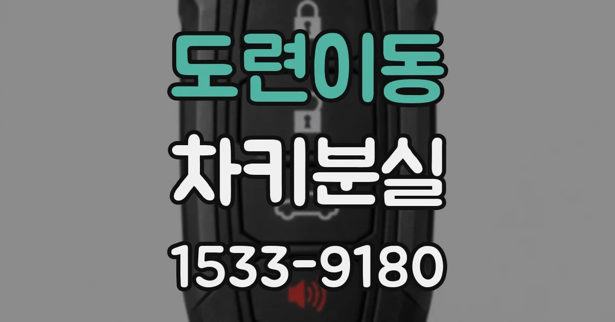 도련이동 차키분실