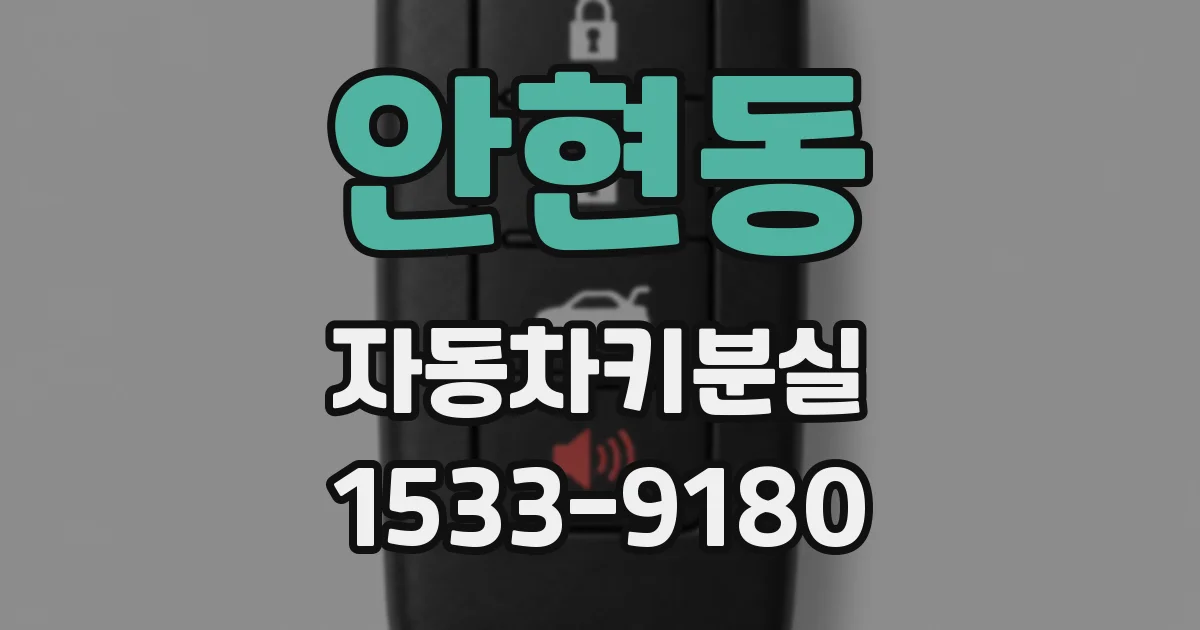안현동 자동차키분실