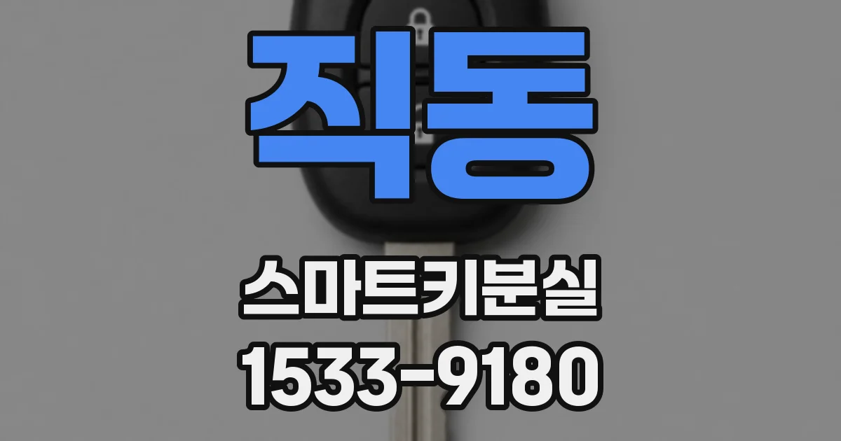 직동 스마트키분실