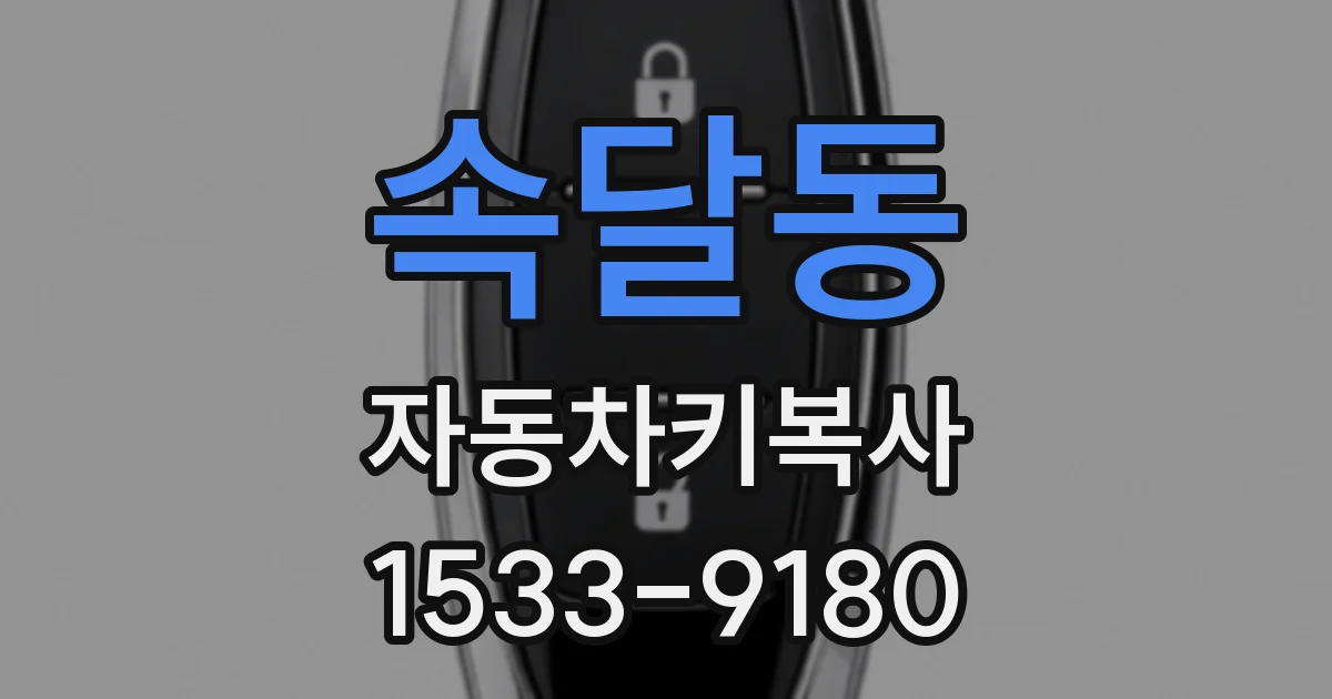 속달동 자동차키복사