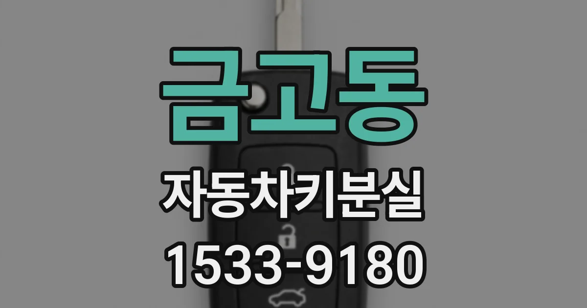 금고동 자동차키분실