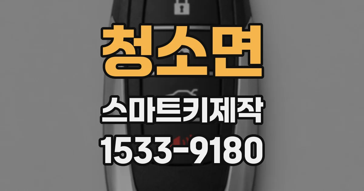 청소면 스마트키제작