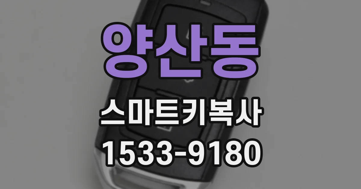양산동 스마트키복사