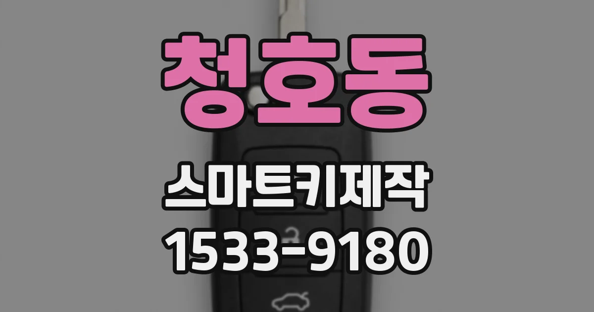 청호동 스마트키제작