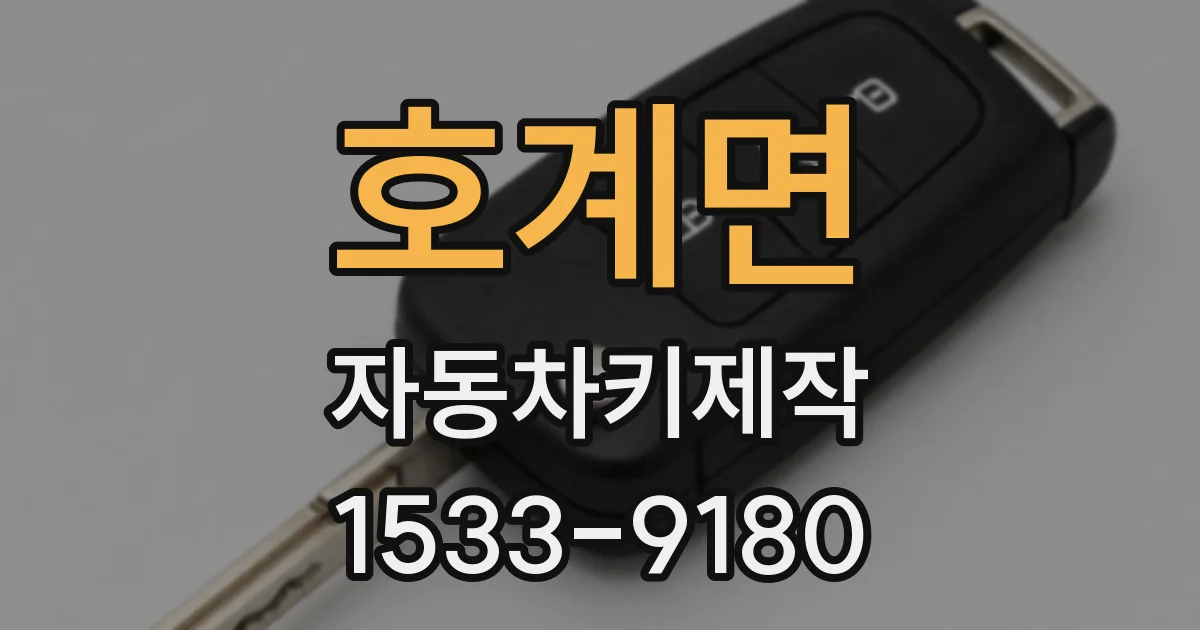 호계면 자동차키제작