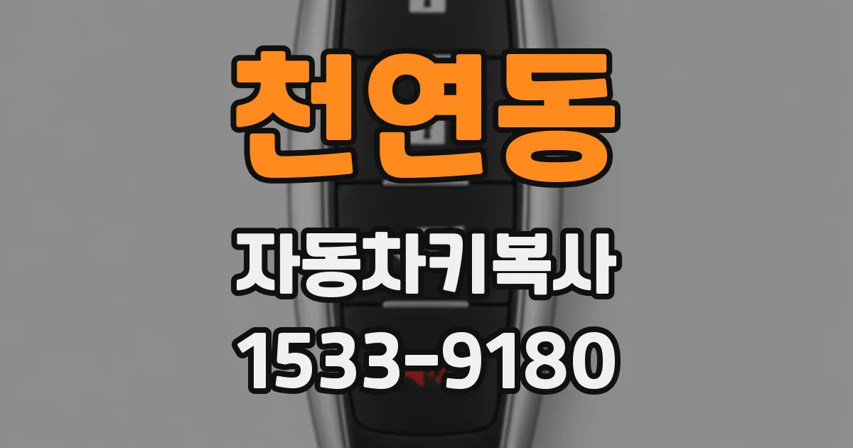 천연동 자동차키복사