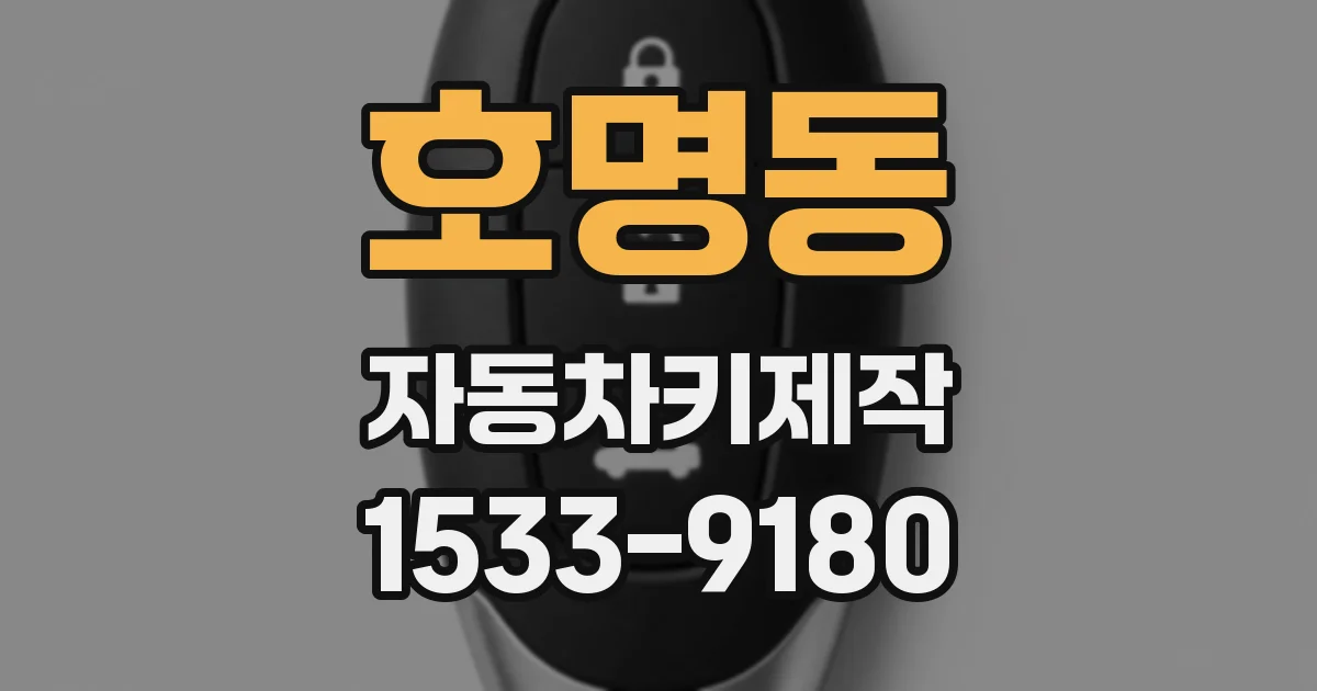 호명동 자동차키제작