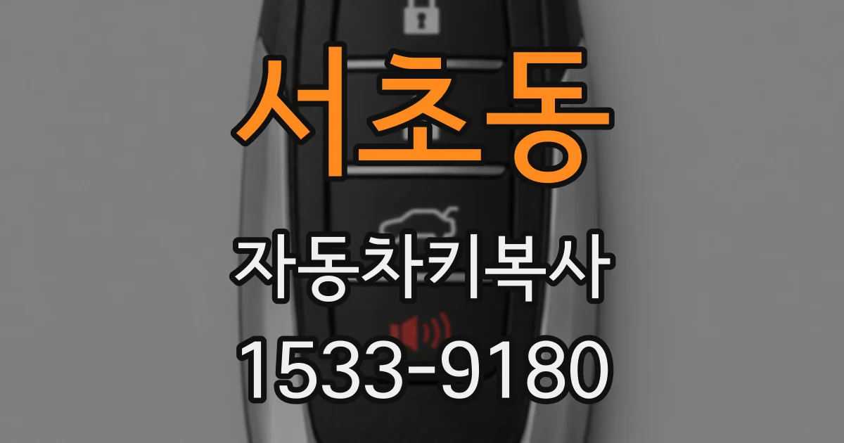 서초동 자동차키복사