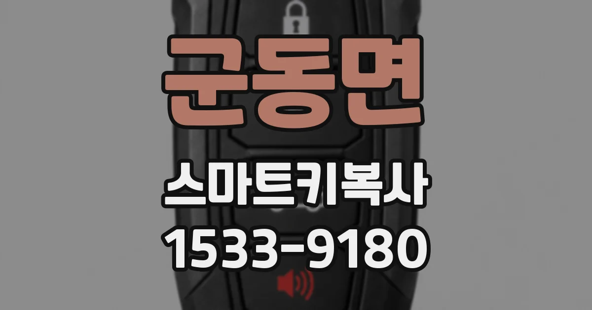 군동면 스마트키복사