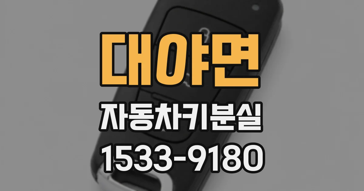대야면 자동차키분실