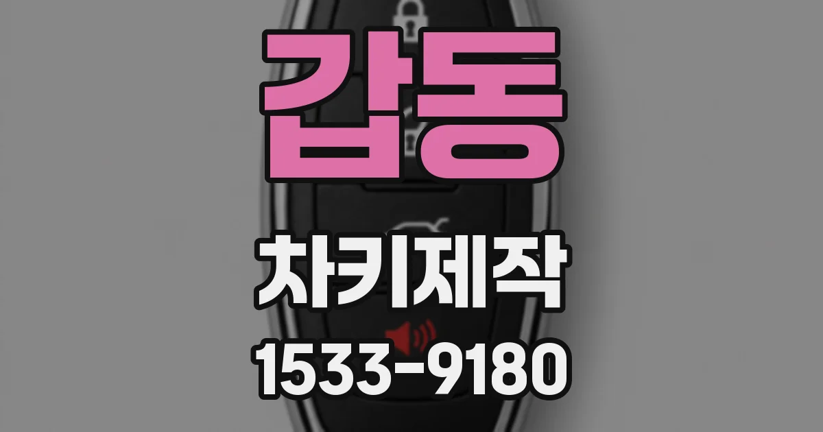 갑동 차키제작