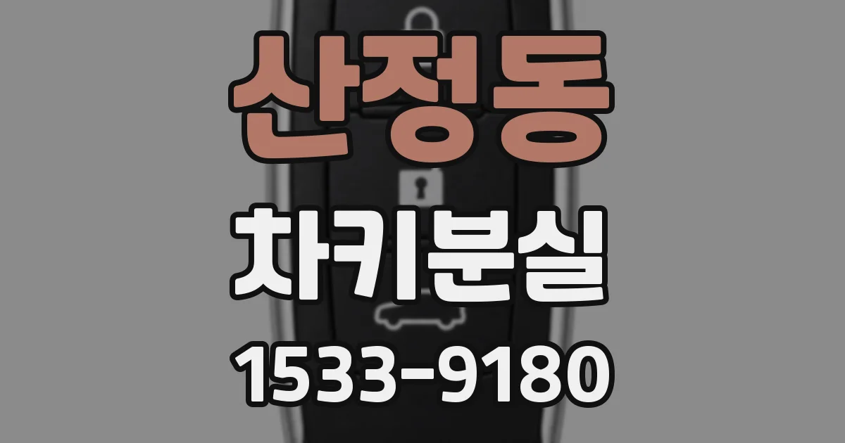 산정동 차키분실