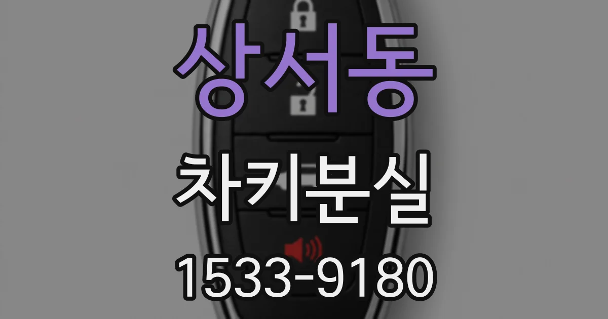 상서동 차키분실