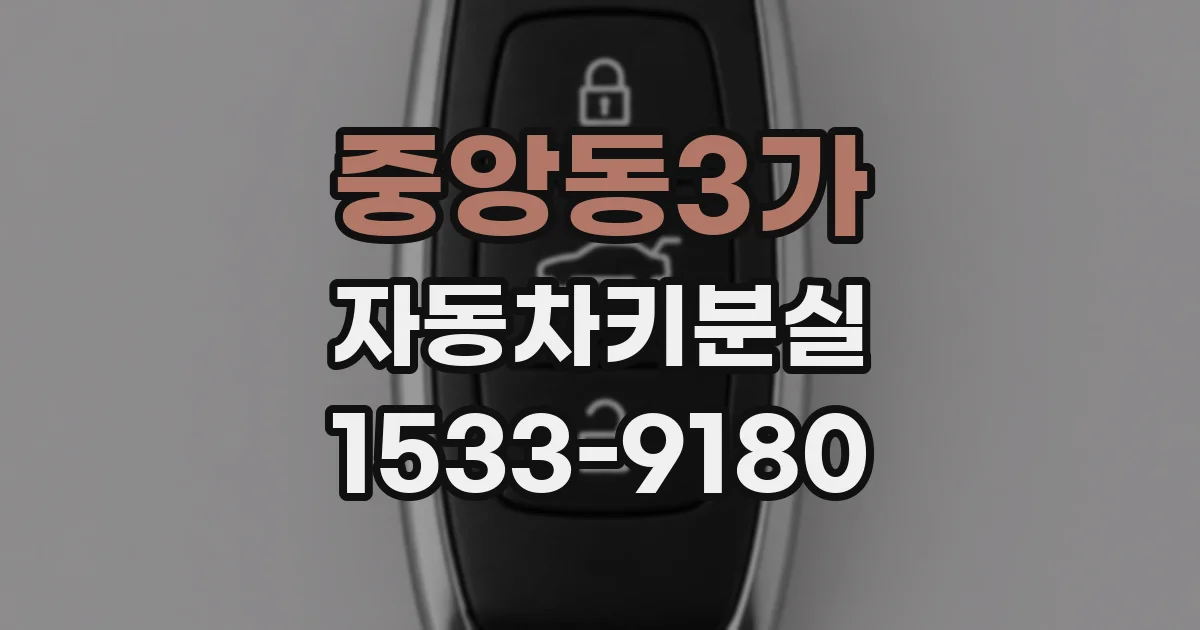 중앙동3가 자동차키분실