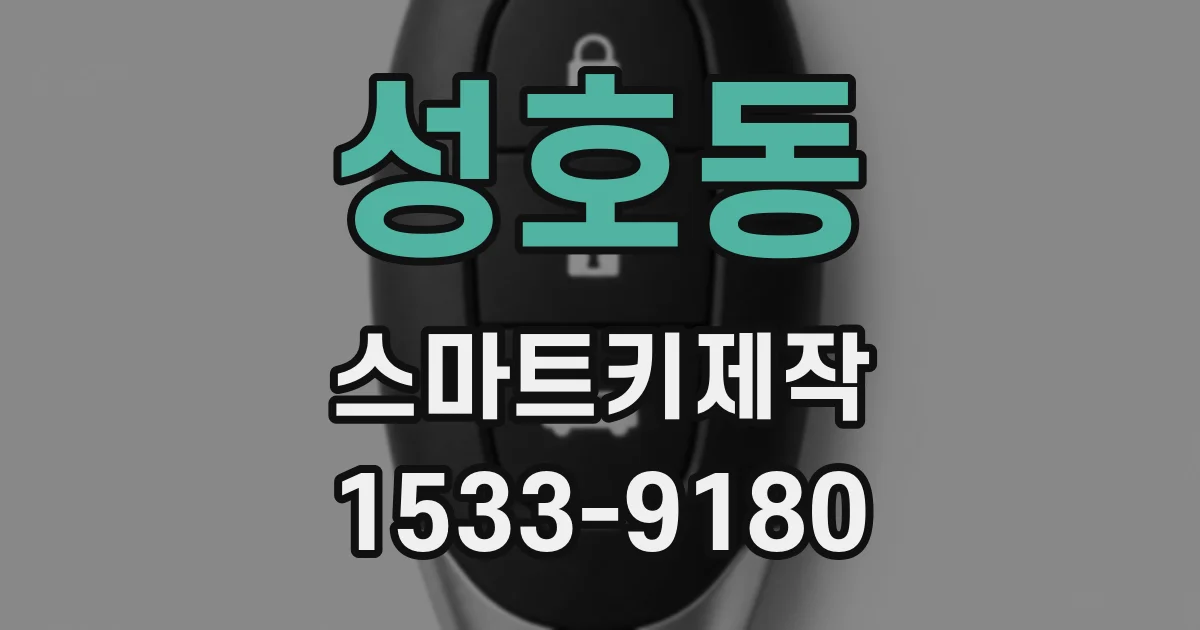 성호동 스마트키제작