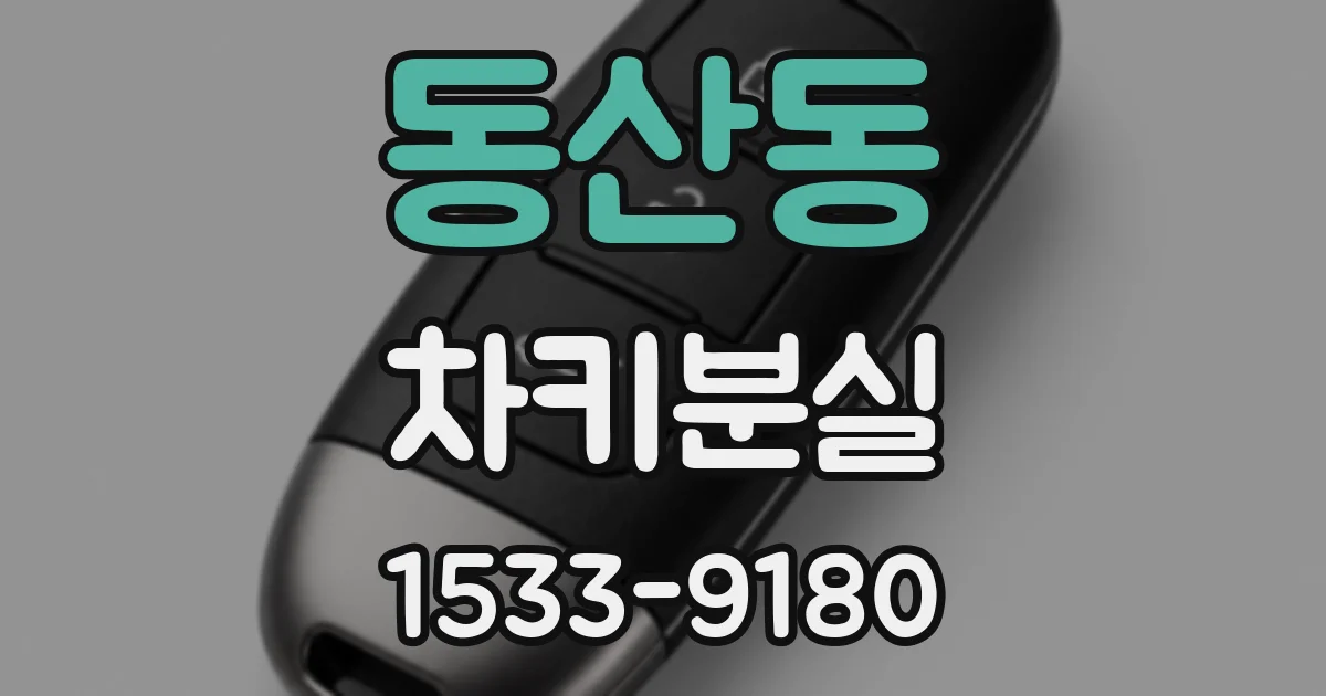 동산동 차키분실