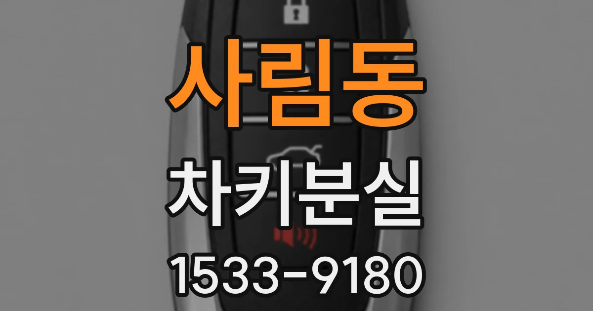 사림동 차키분실