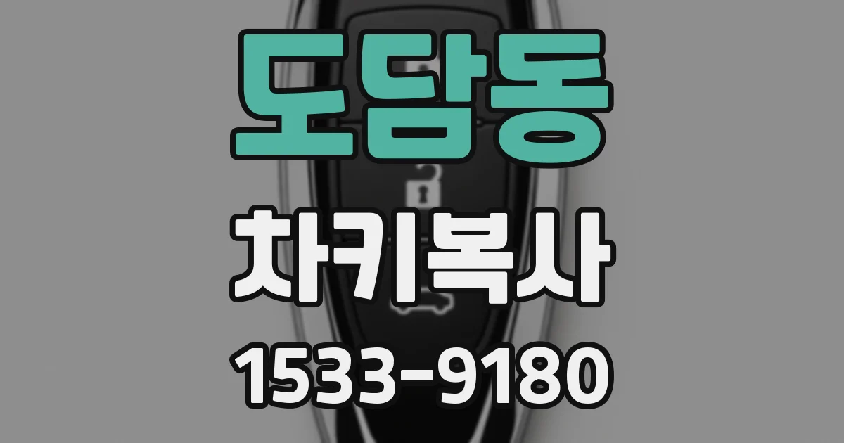 도담동 차키복사