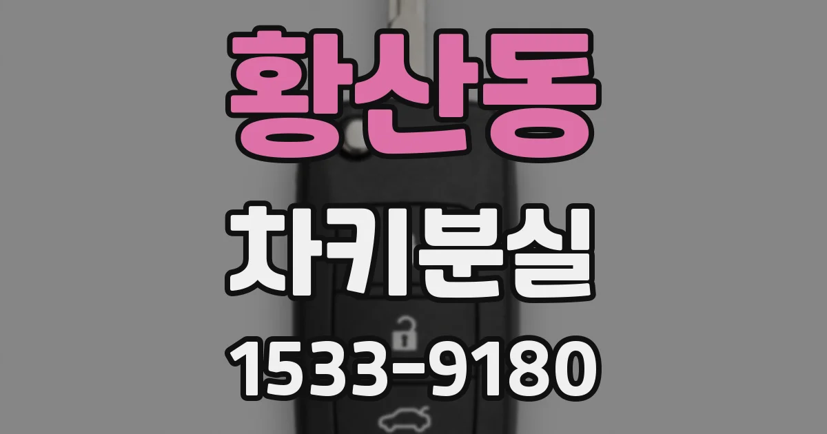 황산동 차키분실