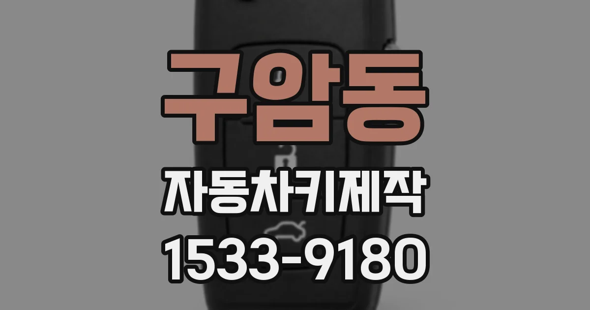 구암동 자동차키제작