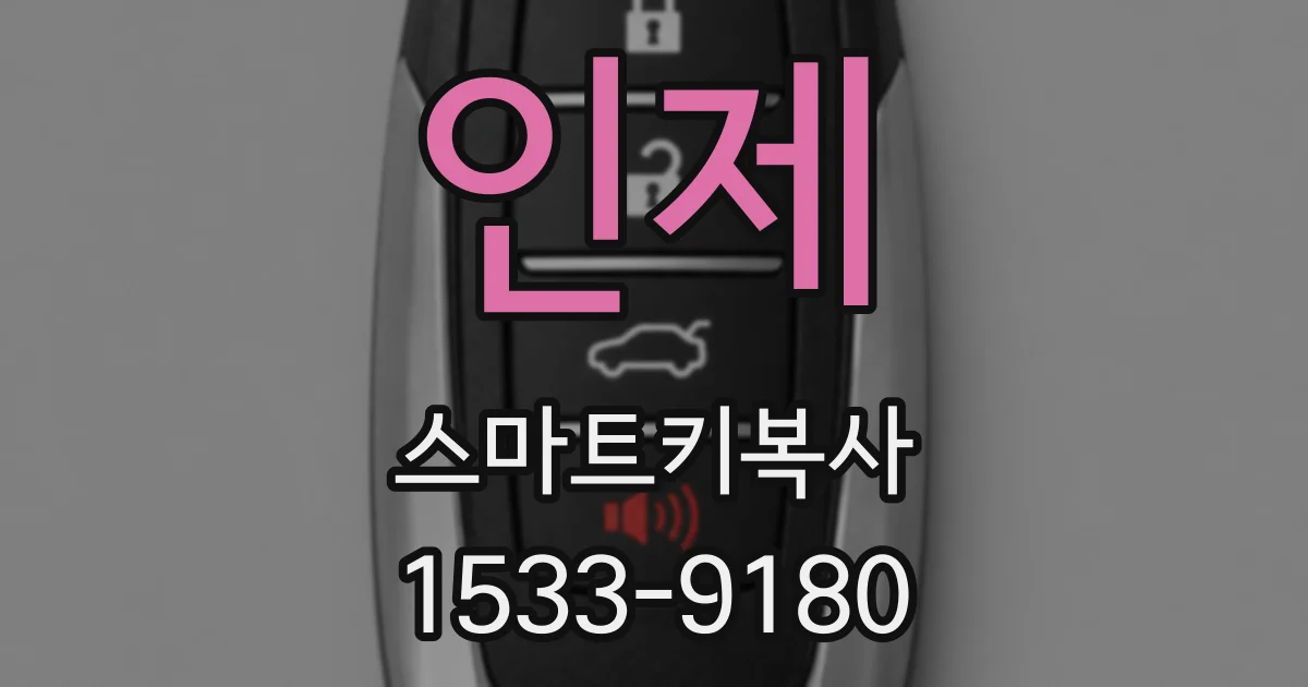 인제 스마트키복사