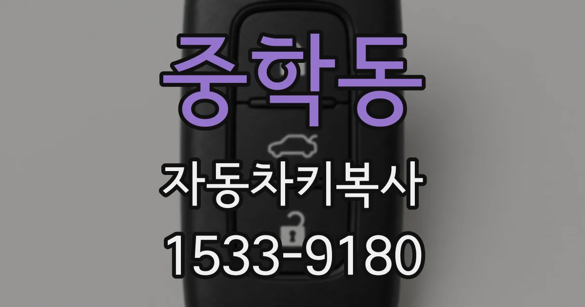 중학동 자동차키복사
