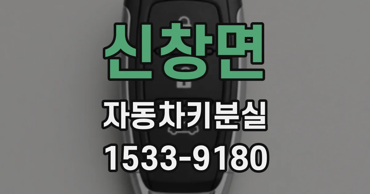 신창면 자동차키분실