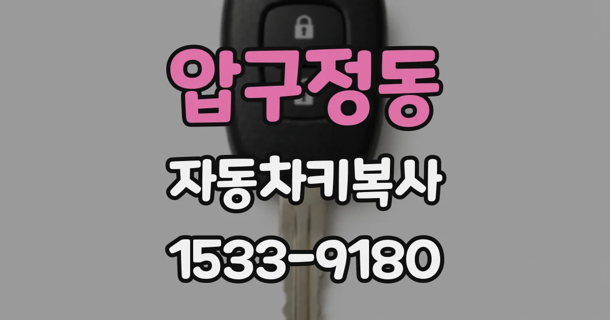 압구정동 자동차키복사