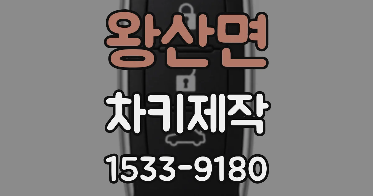 왕산면 차키제작