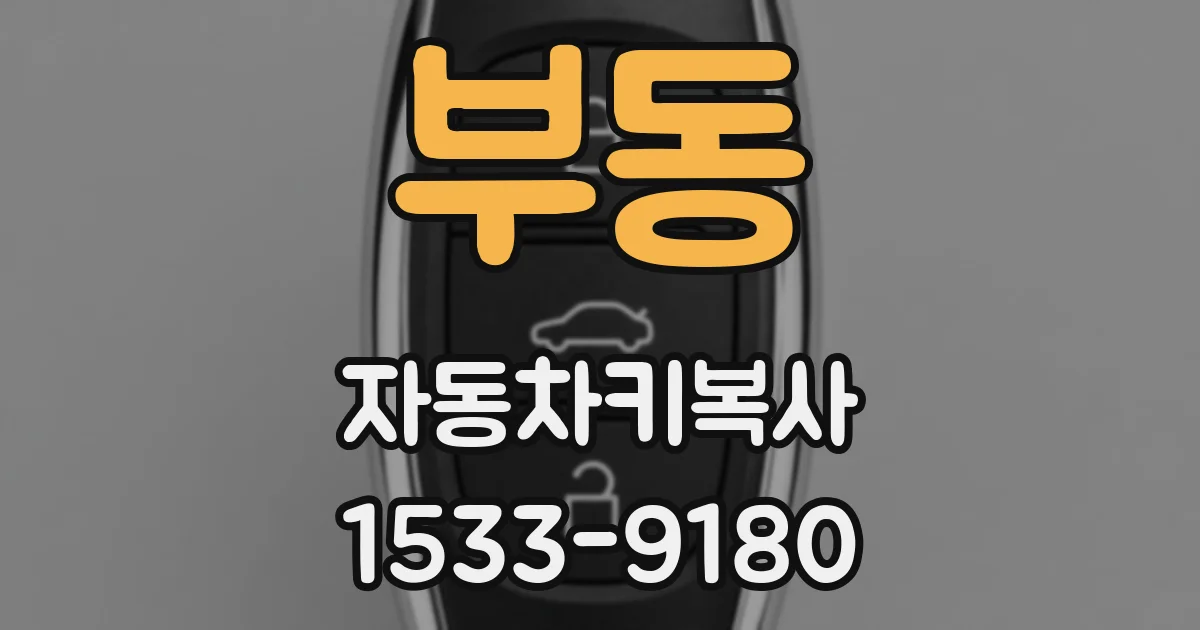 부동 자동차키복사