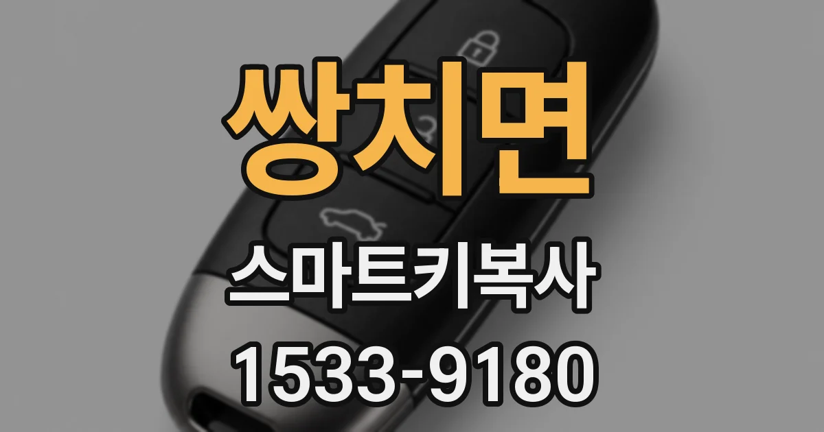 쌍치면 스마트키복사