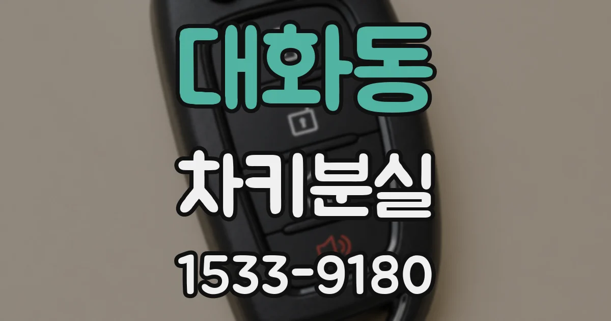 대화동 차키분실