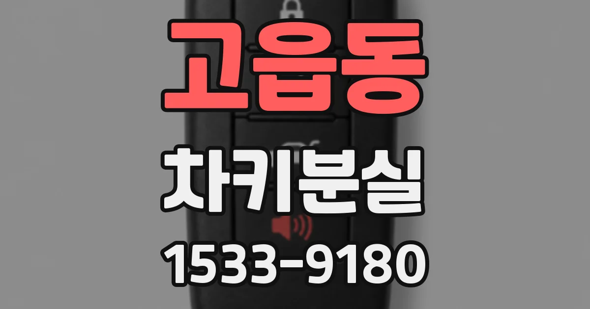 고읍동 차키분실