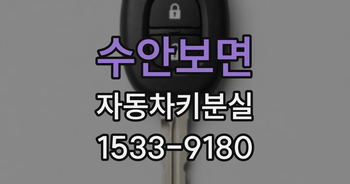 수안보면 자동차키분실