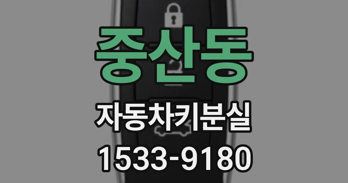 중산동 자동차키분실