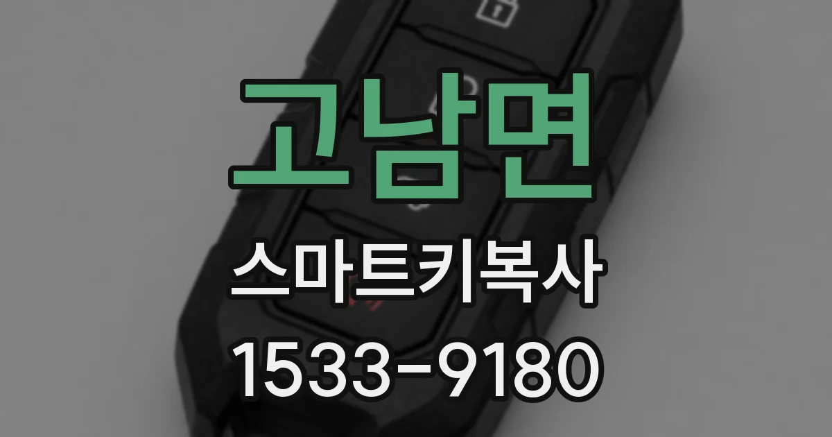 고남면 스마트키복사