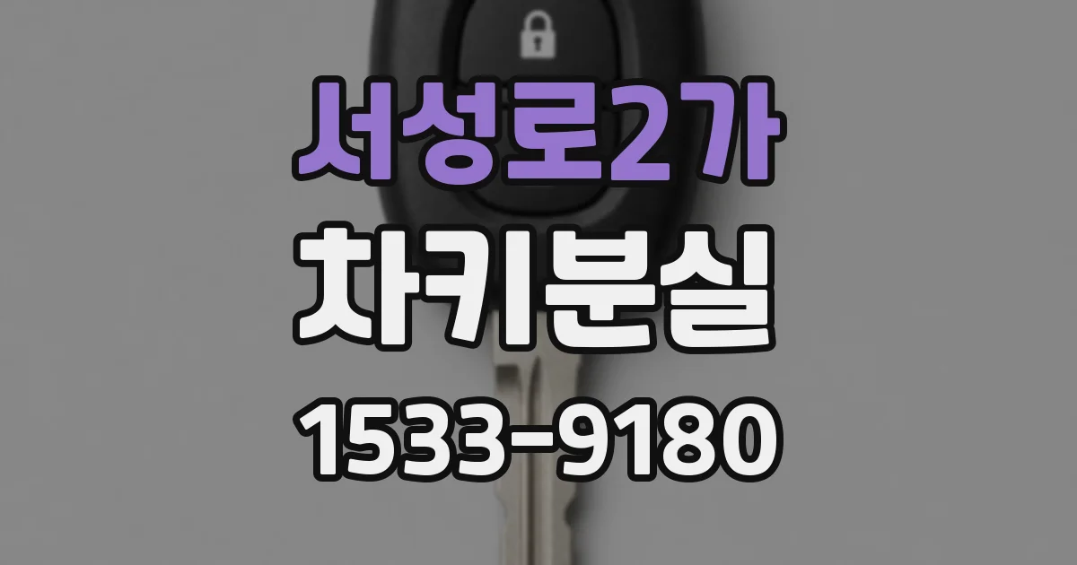 서성로2가 차키분실