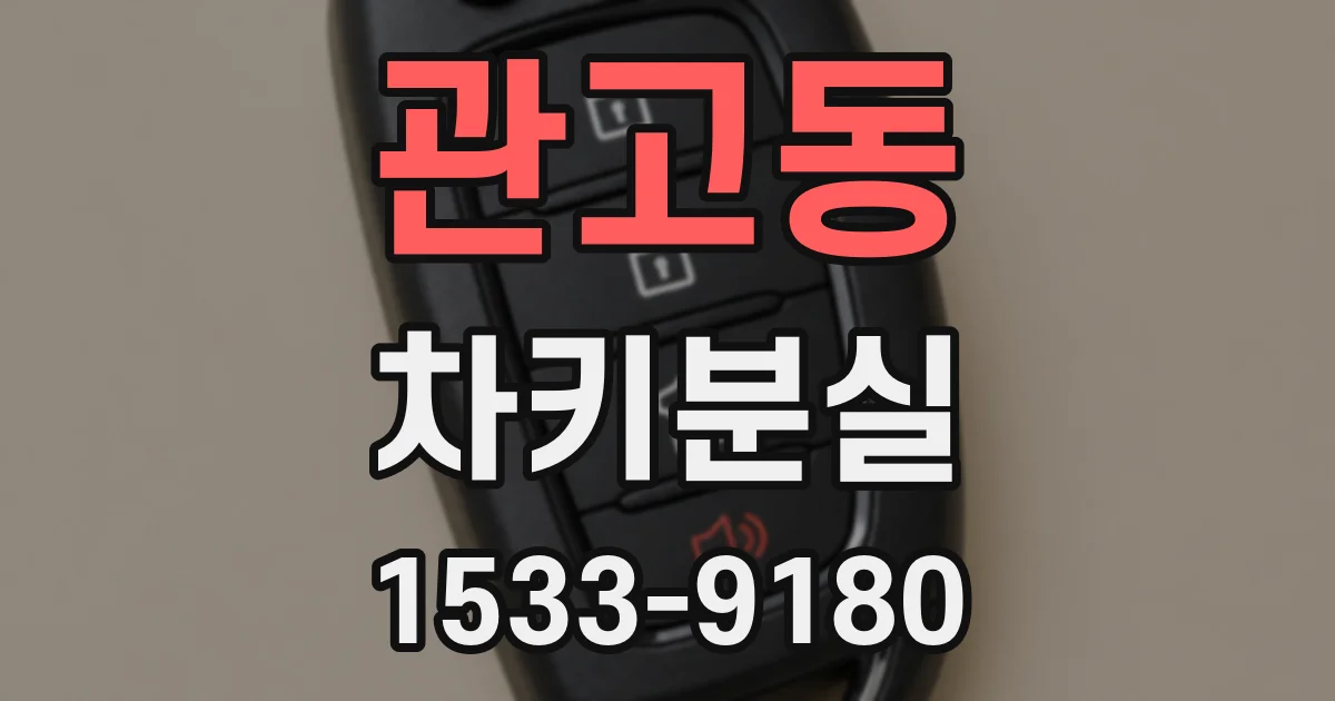관고동 차키분실