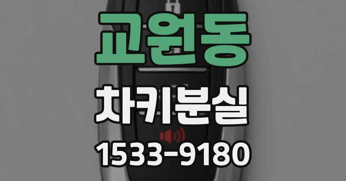 교원동 차키분실